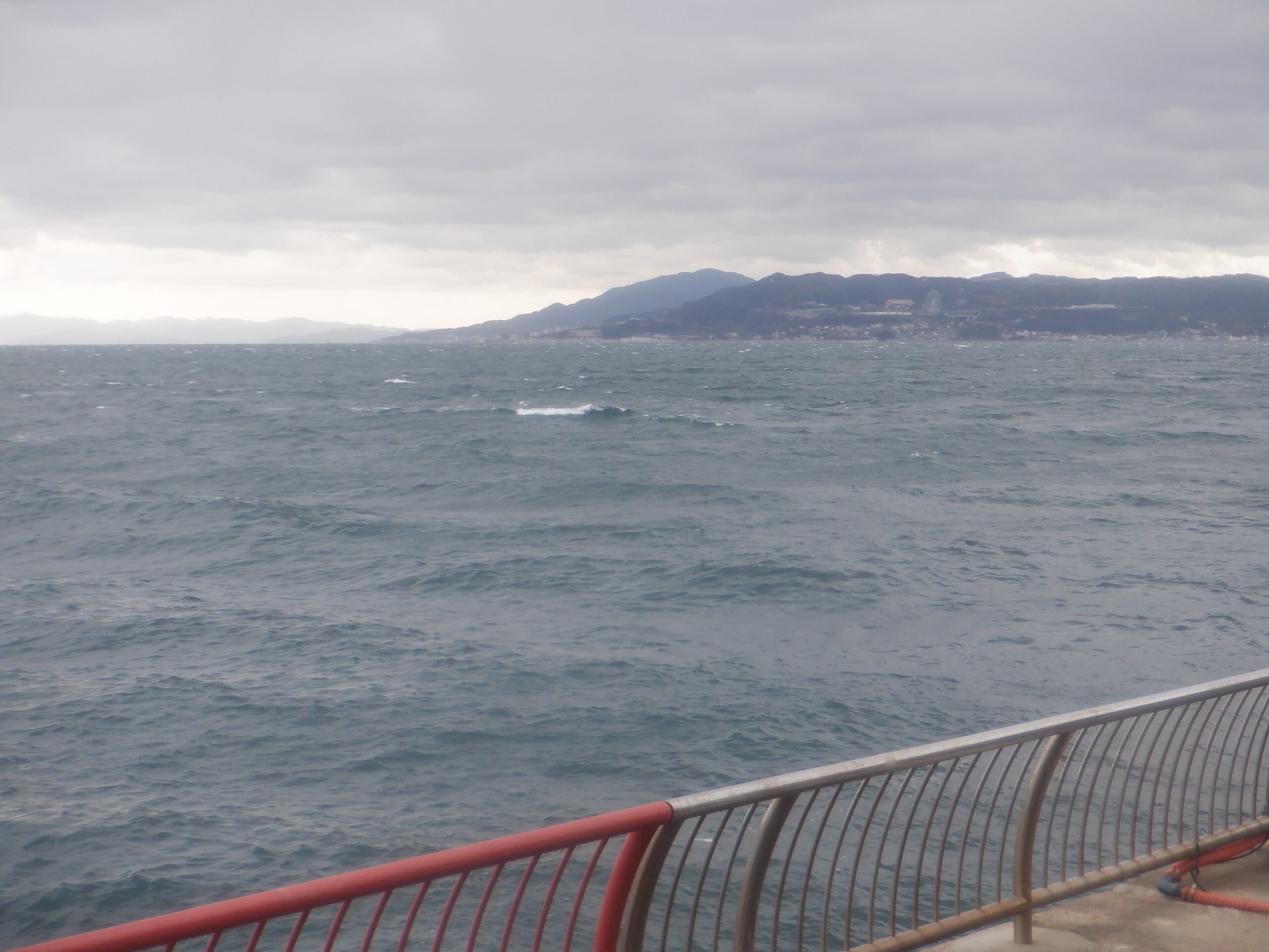 10:30現在、寒波と強風の為、目立った釣果なし